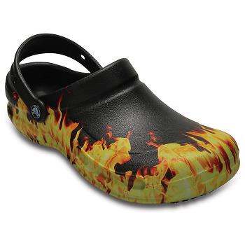 Crocs Bistro Graphic Clog Cierne / Zlte - Damske Dreváky